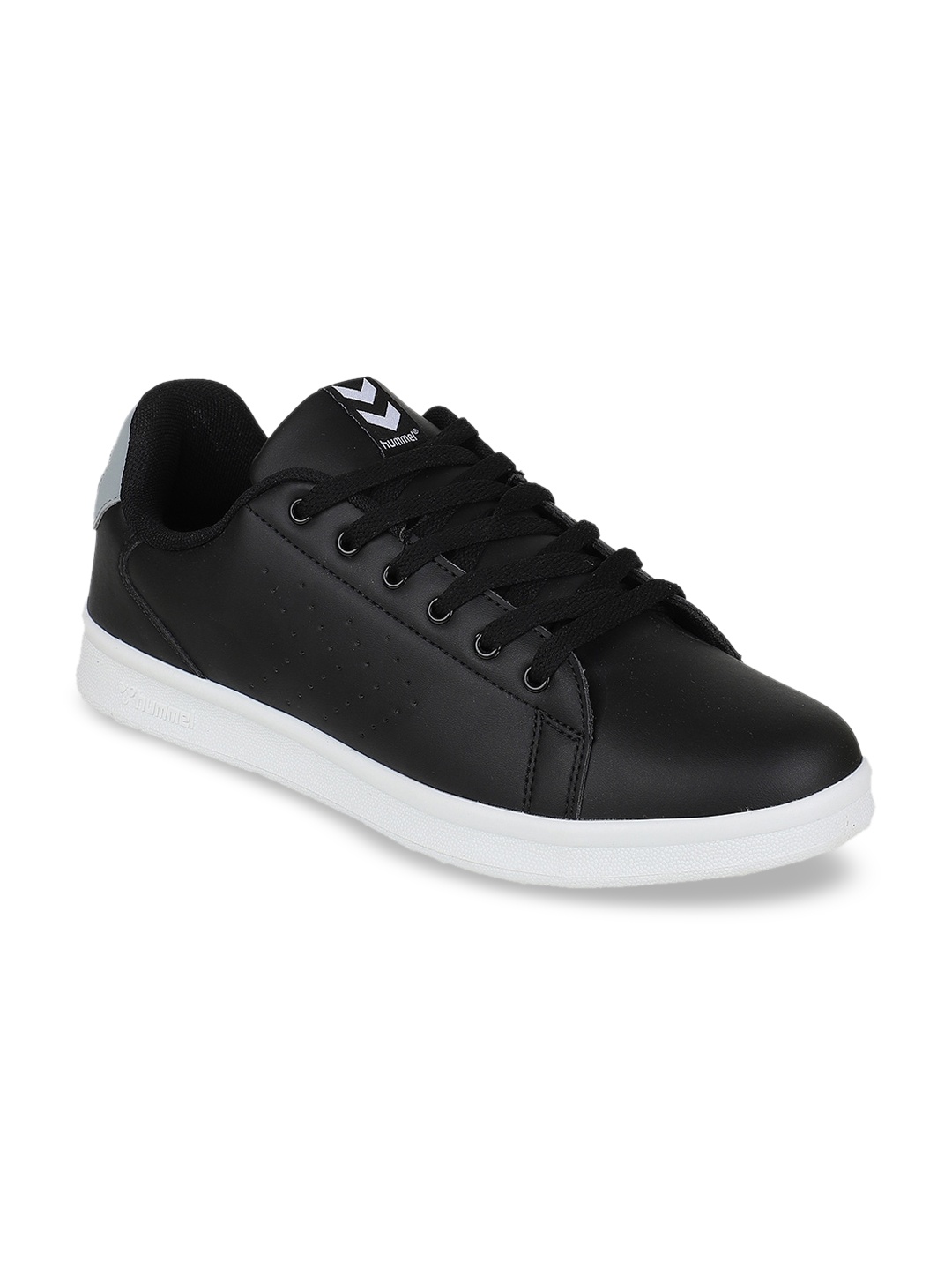 

hummel Men Black Perforated PU Sneakers