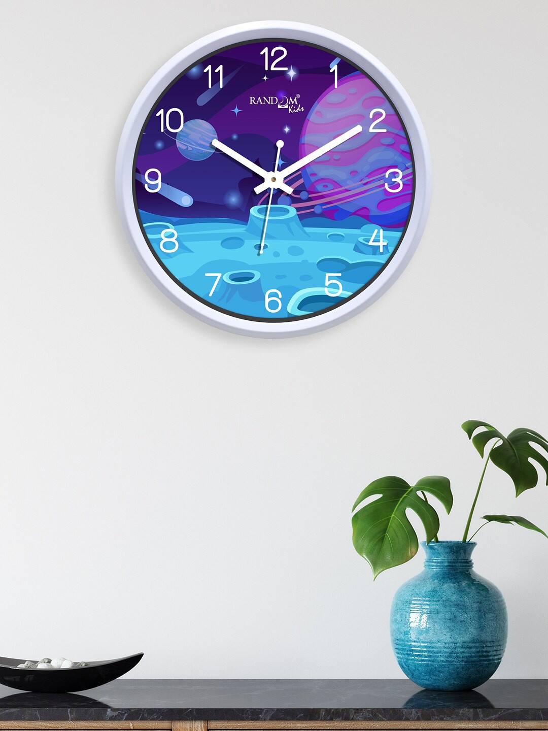

RANDOM Blue & White Printed Contemporary Wall Clock