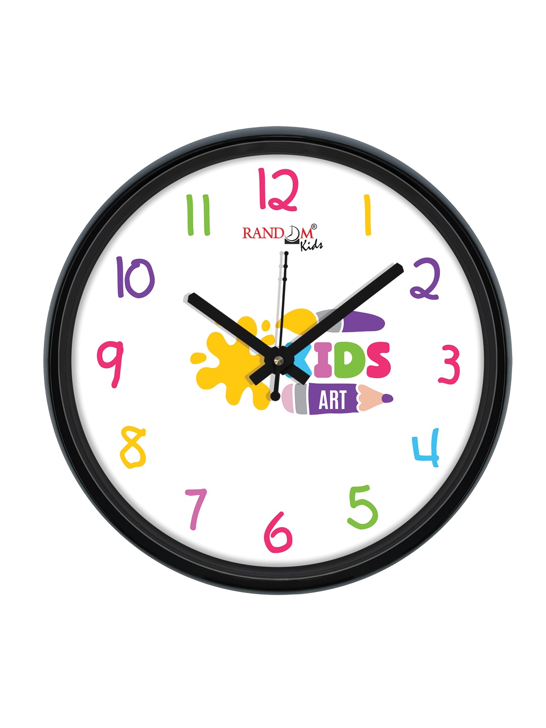 

RANDOM White & Pink Unisex Kids Printed Contemporary Wall Clock