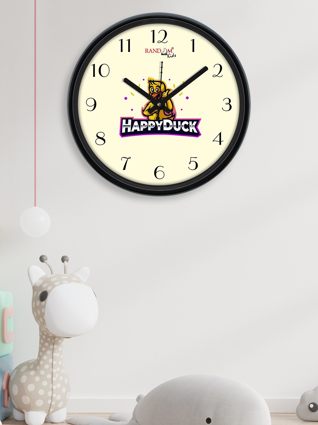 

RANDOM Cream-Coloured & Yellow Printed Contemporary Wall Clock