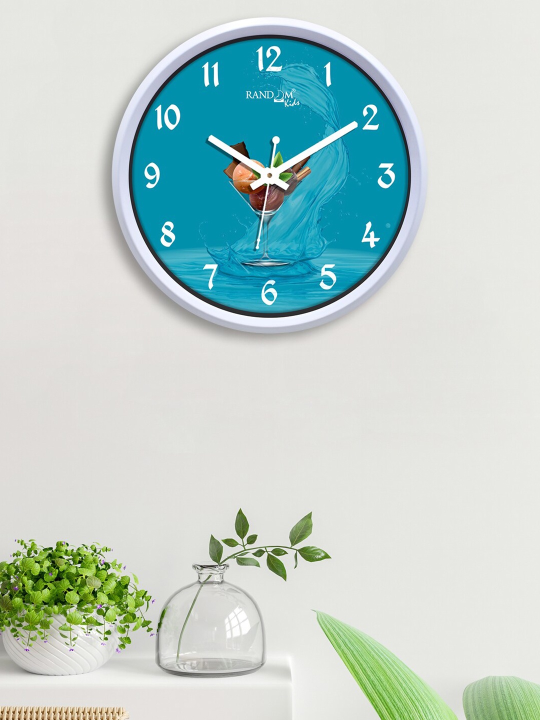 

RANDOM Blue & White Ice Cream Contemporary Wall Clock
