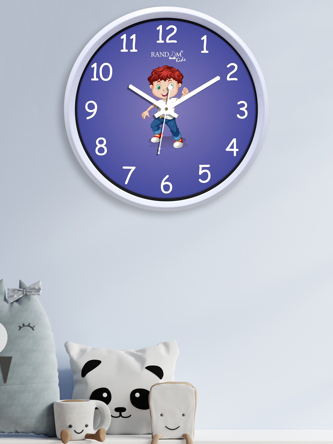 

RANDOM Blue & White Printed Contemporary Wall Clock