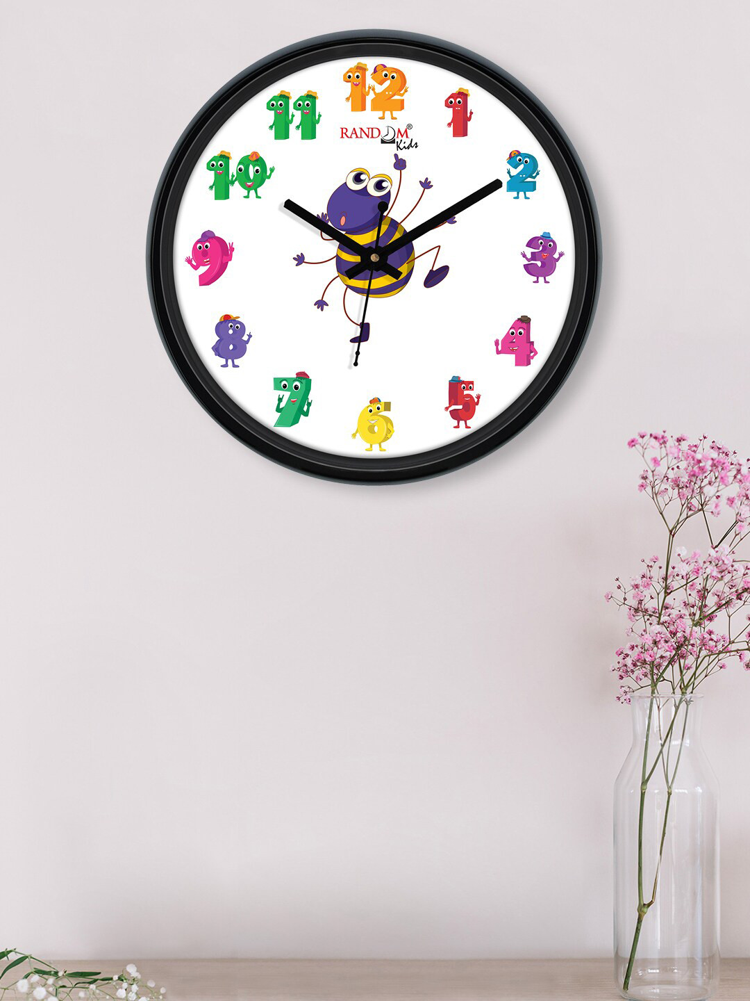 

RANDOM White & Blue Ant Printed Contemporary Wall Clock 30 cm