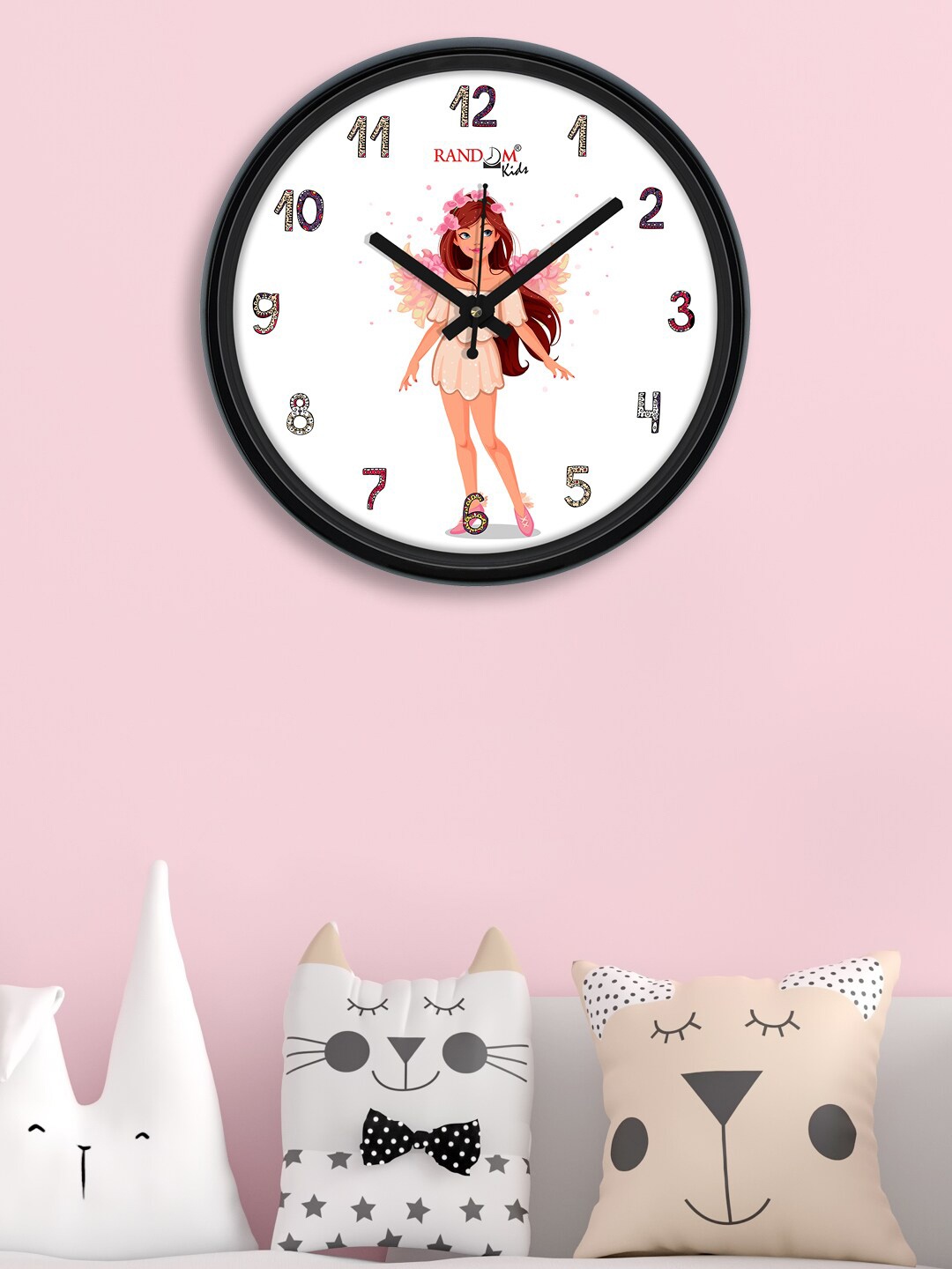 

RANDOM Black & White Princess Printed Contemporary Wall Clock