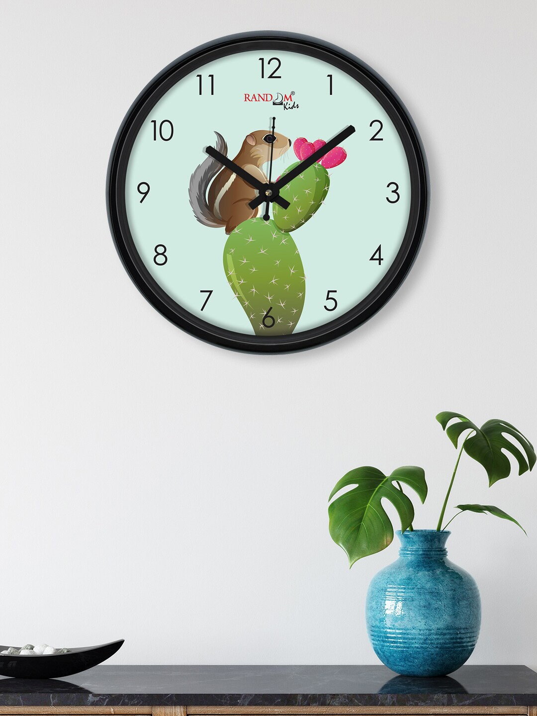 

RANDOM Sea Green & Brown Printed Contemporary Wall Clock