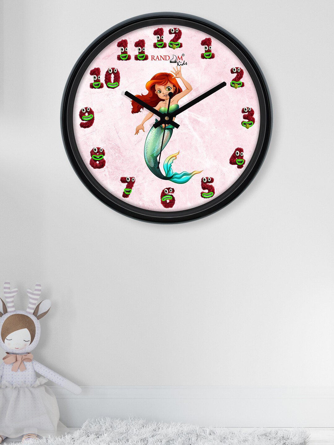 

RANDOM Pink & Green Printed Contemporary Wall Clock
