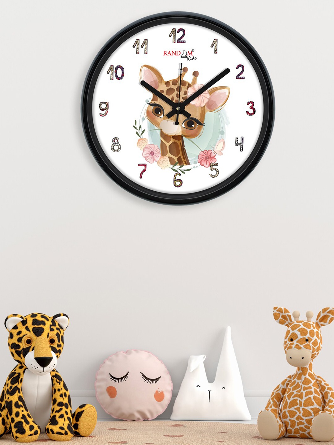 

RANDOM White & Brown Cute Deer Printed Contemporary Wall Clock 30 CM