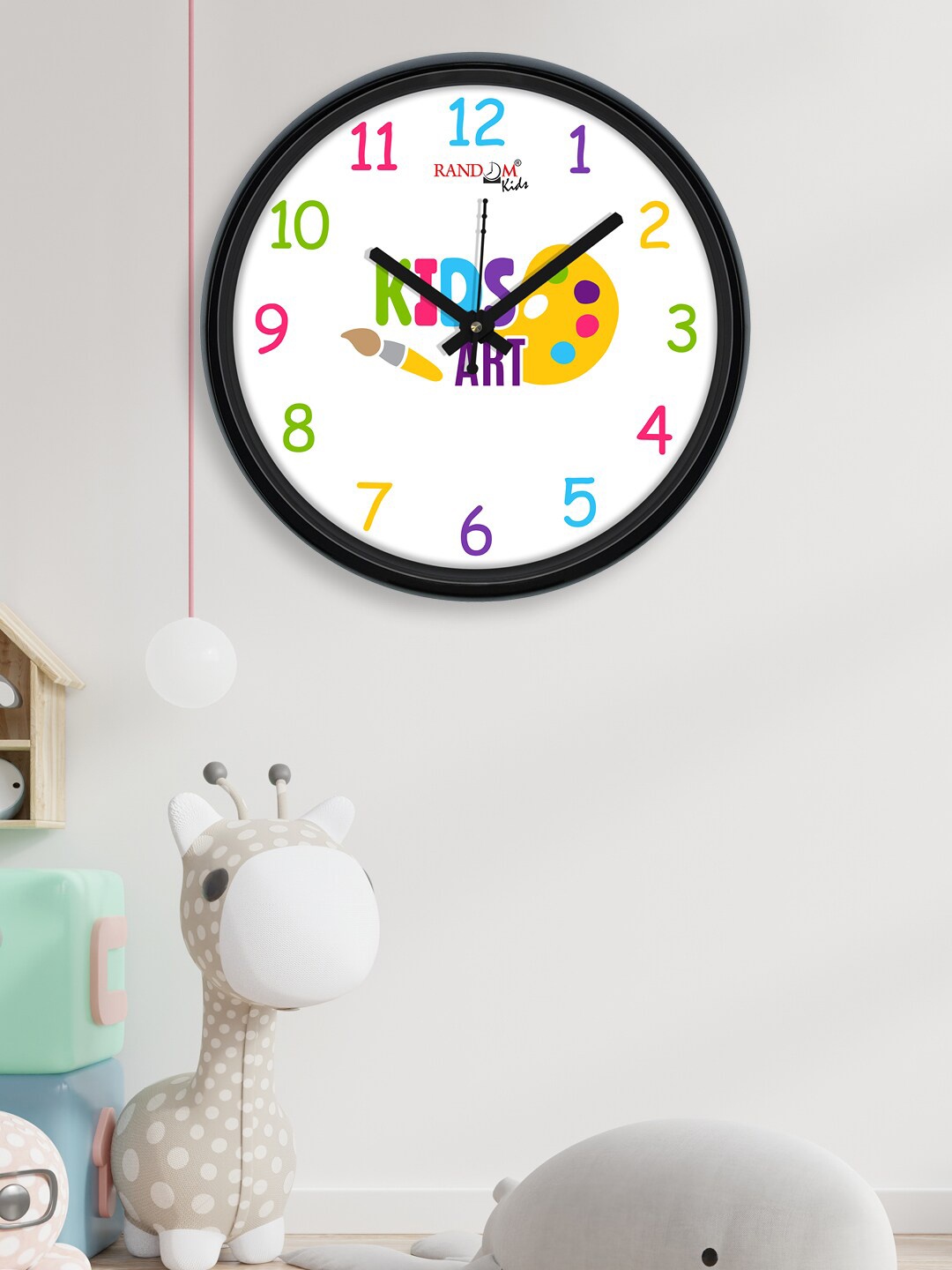 

RANDOM Unisex Kids White & Yellow Printed Contemporary Wall Clock