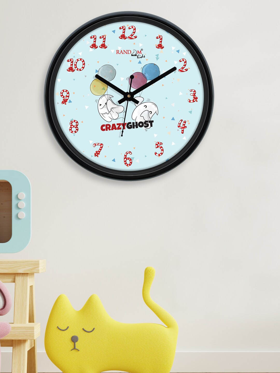 

RANDOM Black & Blue Printed 30.48 Cm Contemporary Wall Clock
