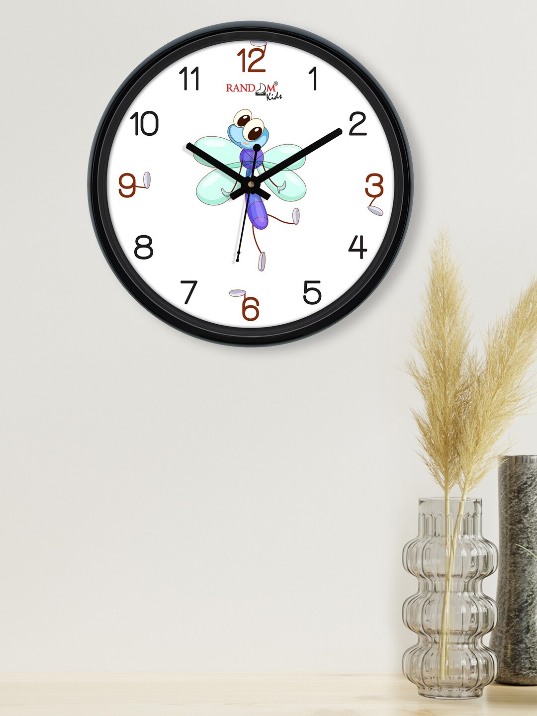 

RANDOM Black & White Flying Ant Printed Contemporary Wall Clock