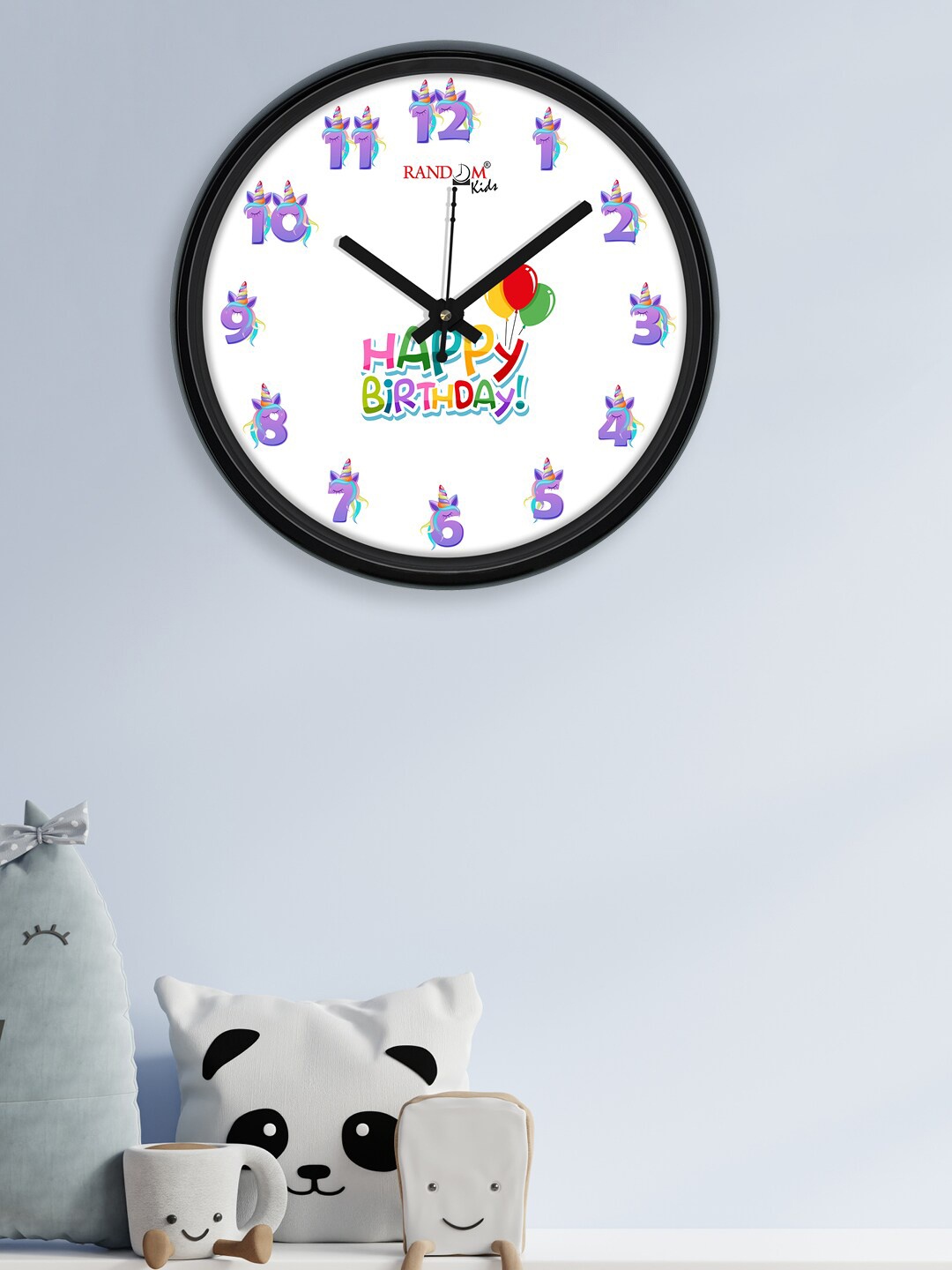 

RANDOM White & Blue Printed Analogue Contemporary Wall Clock