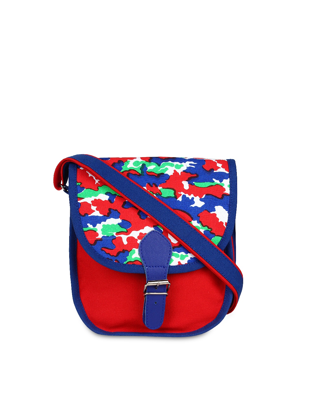 

Anekaant Red & Blue Printed Sling Bag