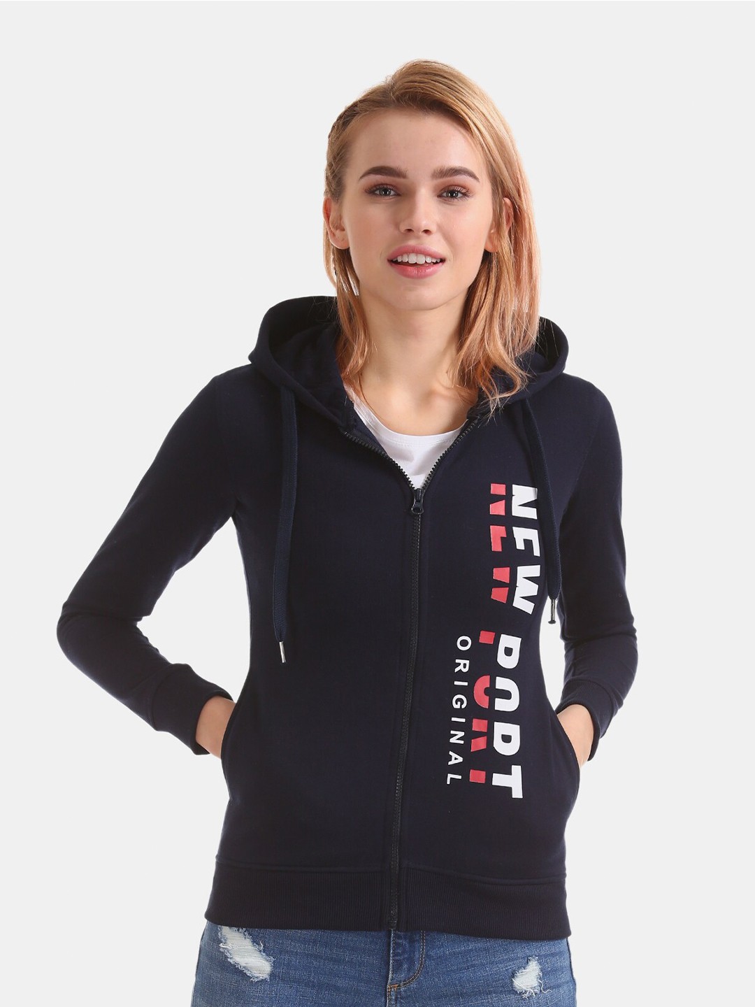 

Newport Women Blue Printed Sweatshirt