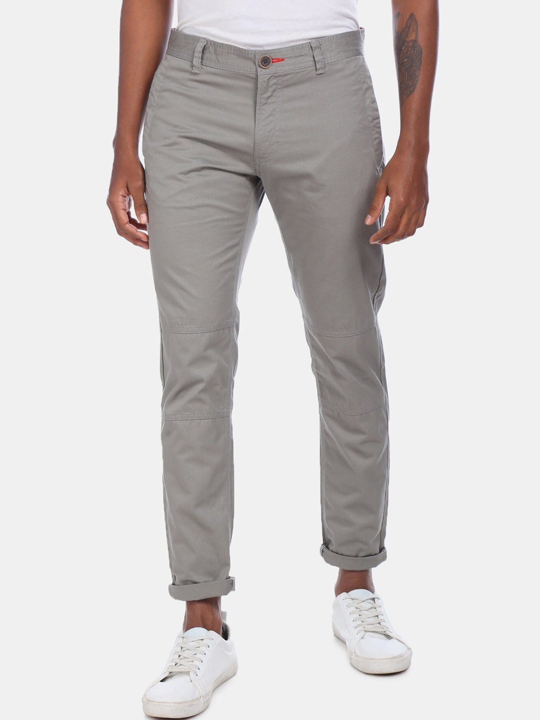 

Cherokee Men Grey Chinos Trousers