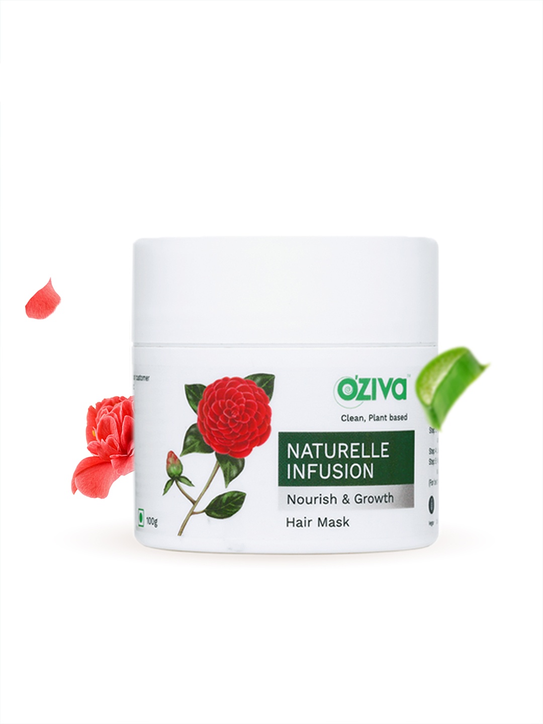 

OZiva Naturelle Infusion Nourish & Growth Hair Mask for Hair Growth & Damage Control 100 g, Green