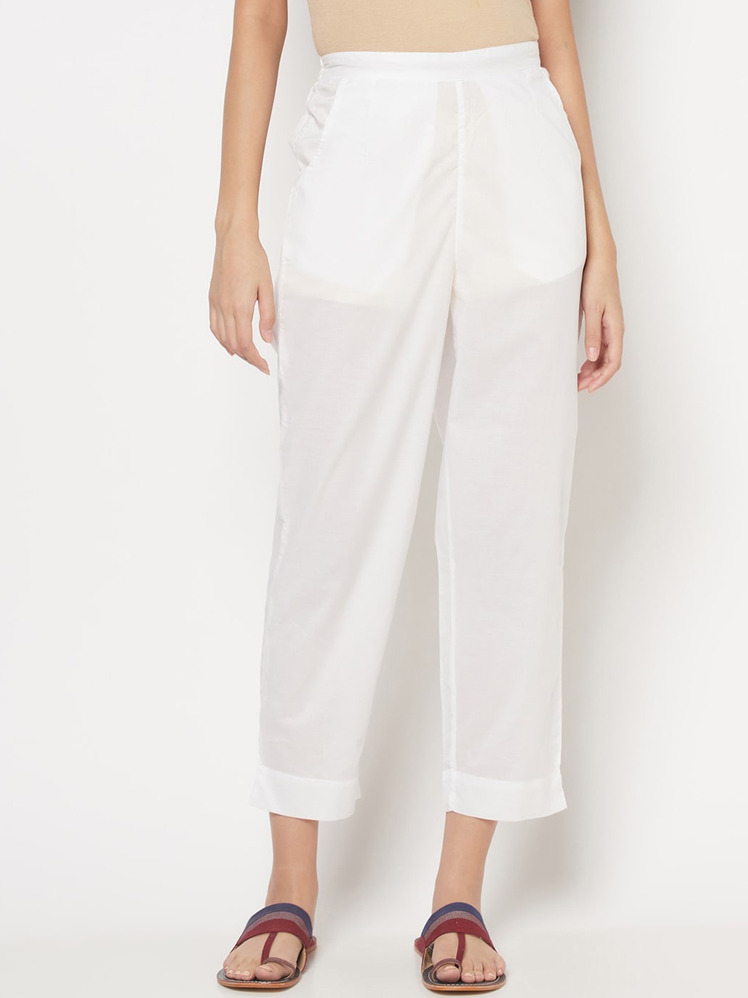 

Fabindia Women White Trousers