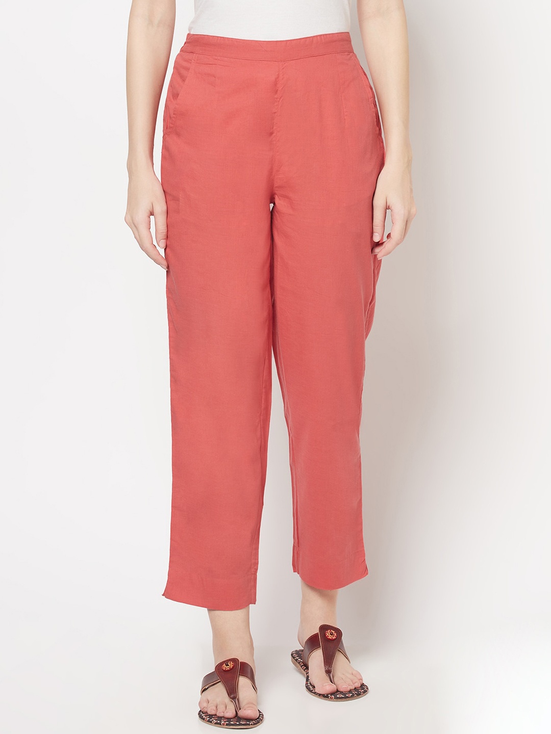 

Fabindia Women Coral Parallel Trousers