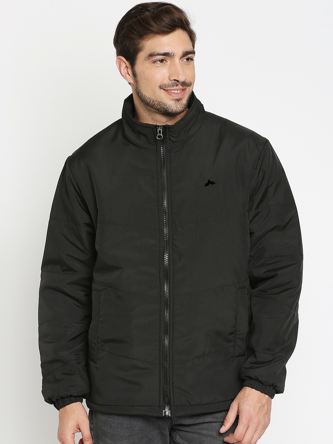 

Zeel Men Black Lightweight Longline Puffer Jacket