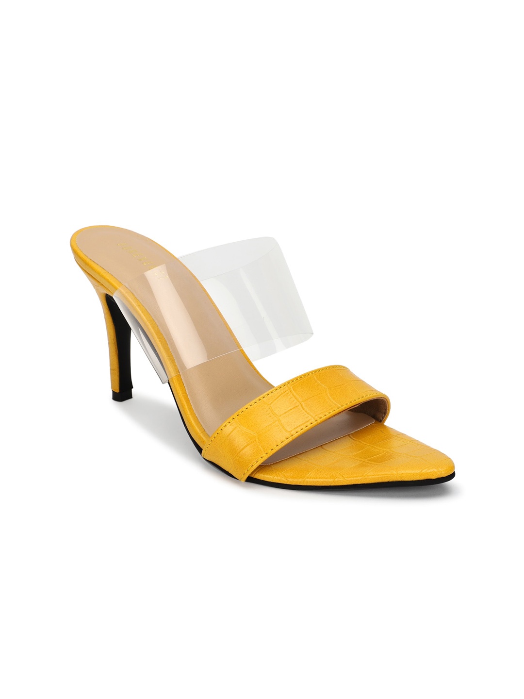 

FOREVER 21 Yellow PU Stiletto Sandals