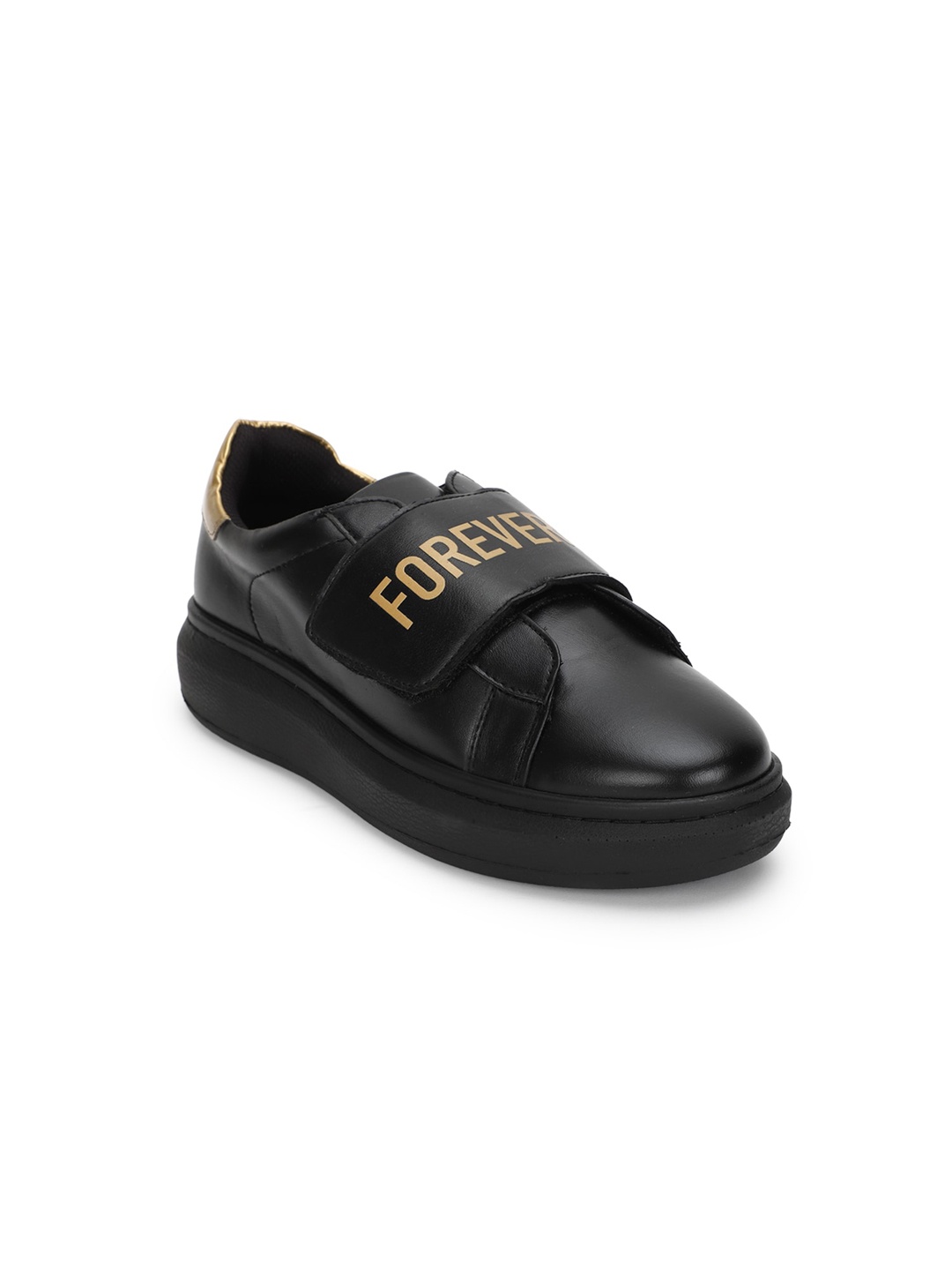 

FOREVER 21 Women Black PU Sneakers