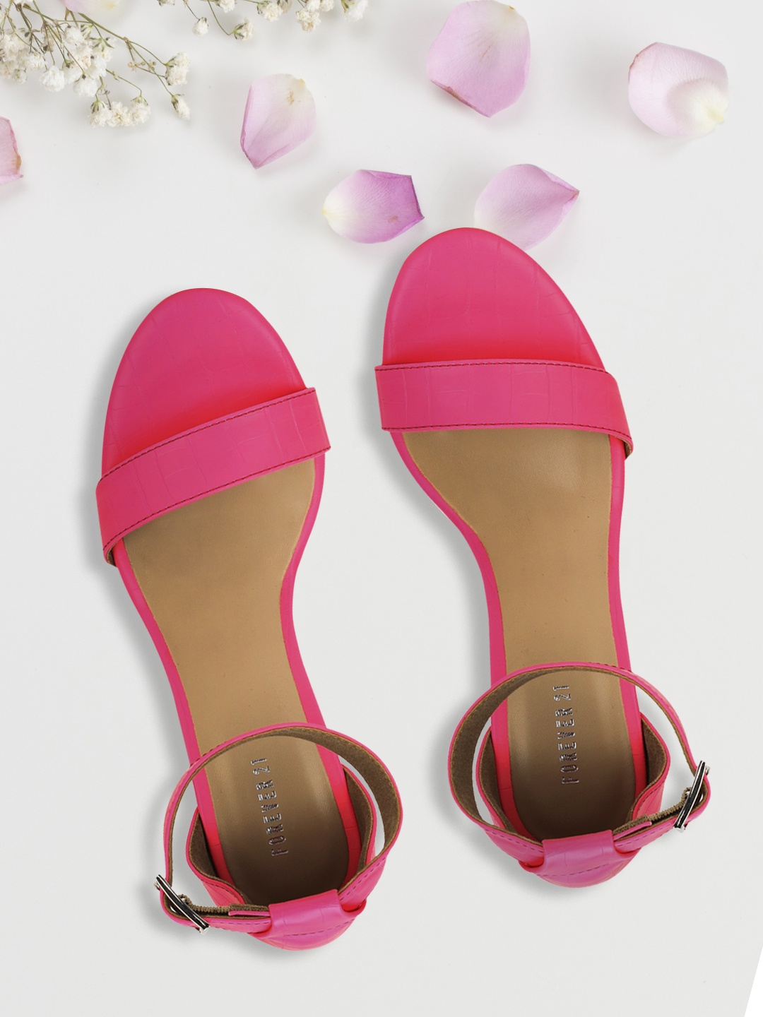 

FOREVER 21 Pink PU Block Sandals
