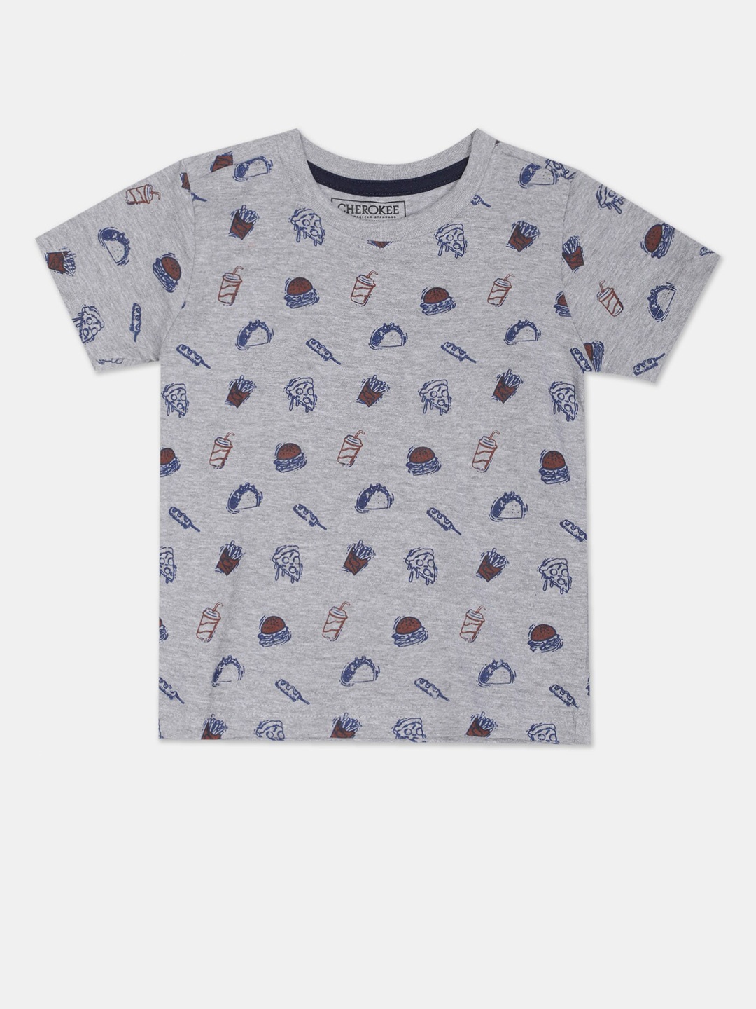 

Cherokee Boys Grey Printed Pockets T-shirt