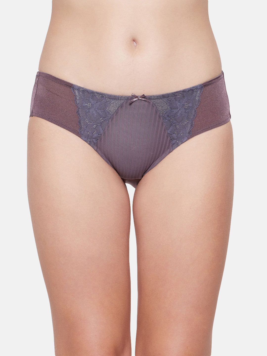 

Triumph Women Peony Charm Lace Detailed Everyday Midi Brief, Grey