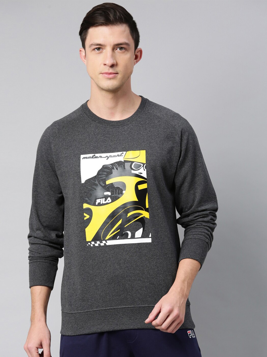 

FILA Men Grey Printed Sweatshirt