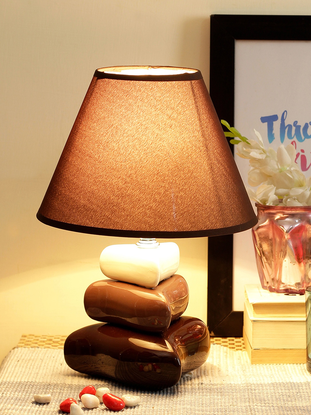 

TIED RIBBONS Brown Table Top Lamp with Shade