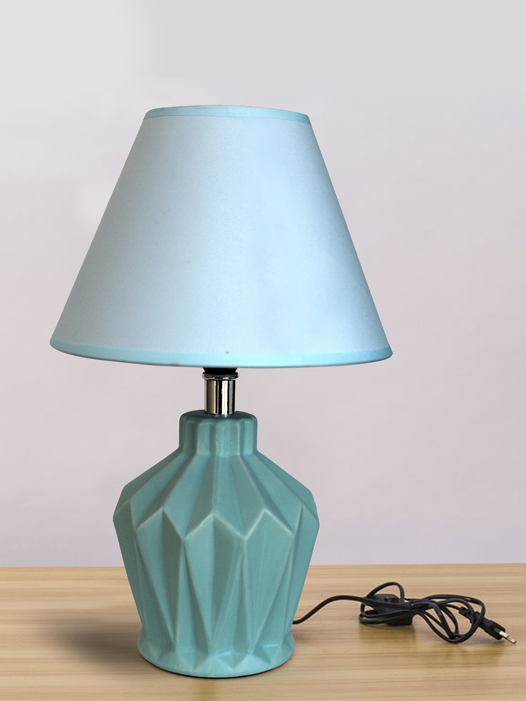 TIED RIBBONS Multicoloured Decorative Bedside Table Lamp with Shade, Multi