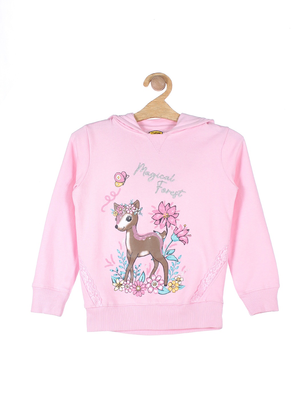 

Lil Lollipop Girls Pink Printed Sweatshirt