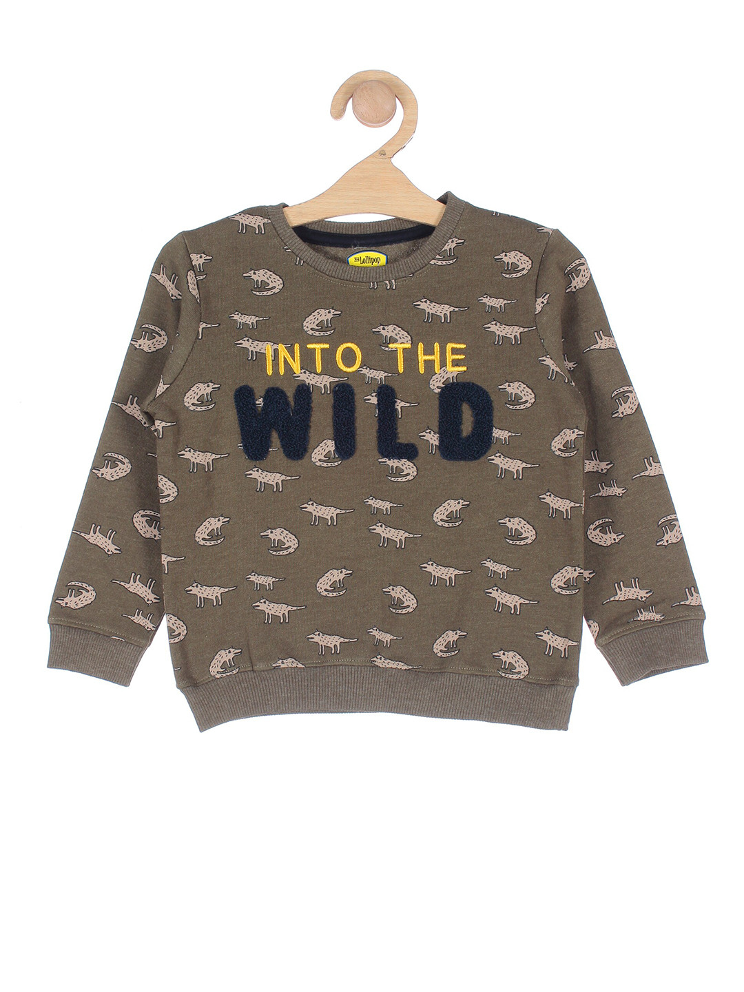 

Lil Lollipop Unisex Kids Green Printed Sweatshirt