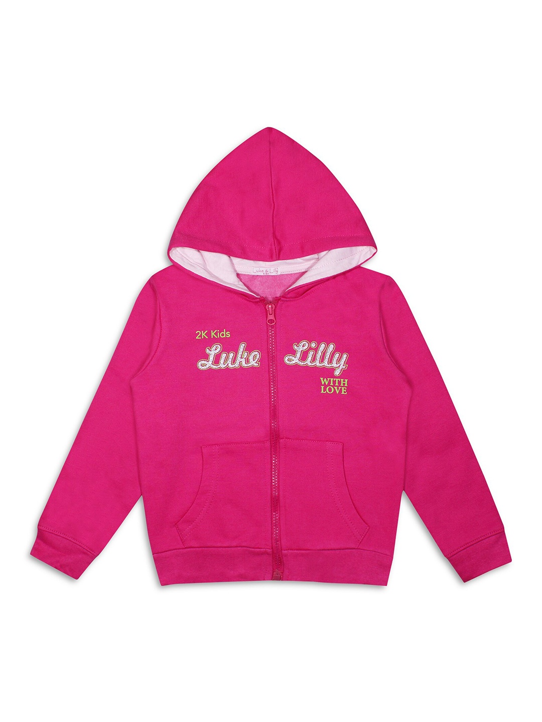 

Luke & Lilly Girls Pink Printed Hooded Sweatshirt