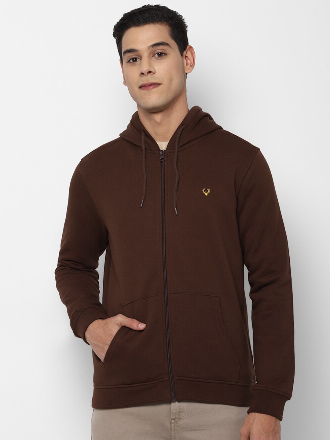 

Allen Solly Sport Men Brown Hooded Sweatshirt