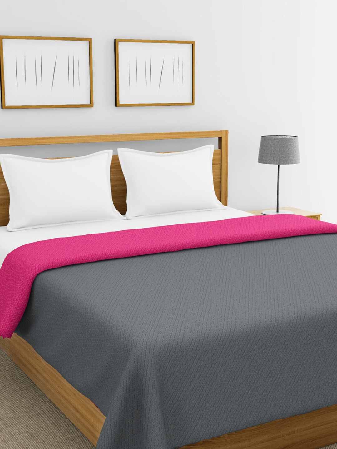 

BIANCA 150 GSM Grey Reversible AC Quilt