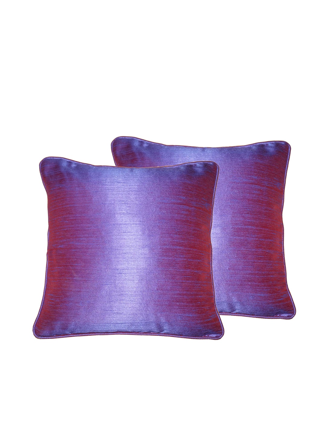 

Lushomes Set of 2 Purple Square Cushion Covers