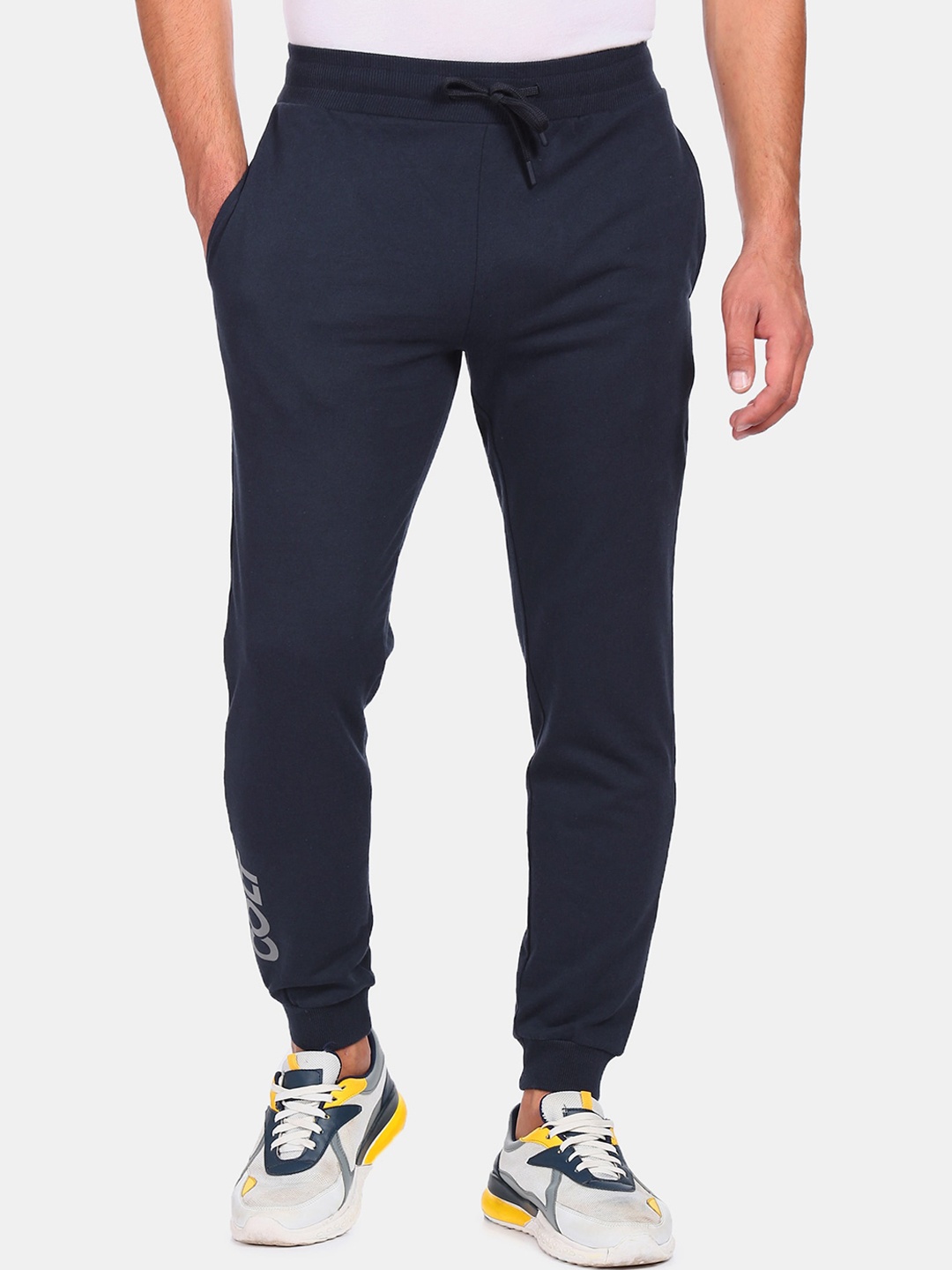 

Colt Men Blue Solid Joggers
