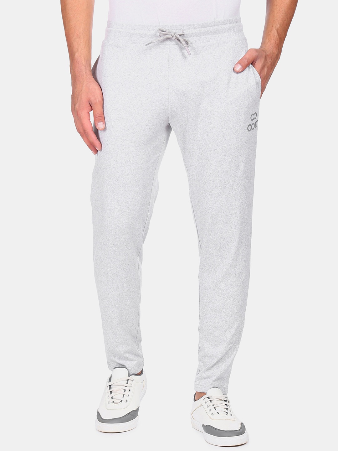 

Colt Men Grey Melange Solid Track Pants