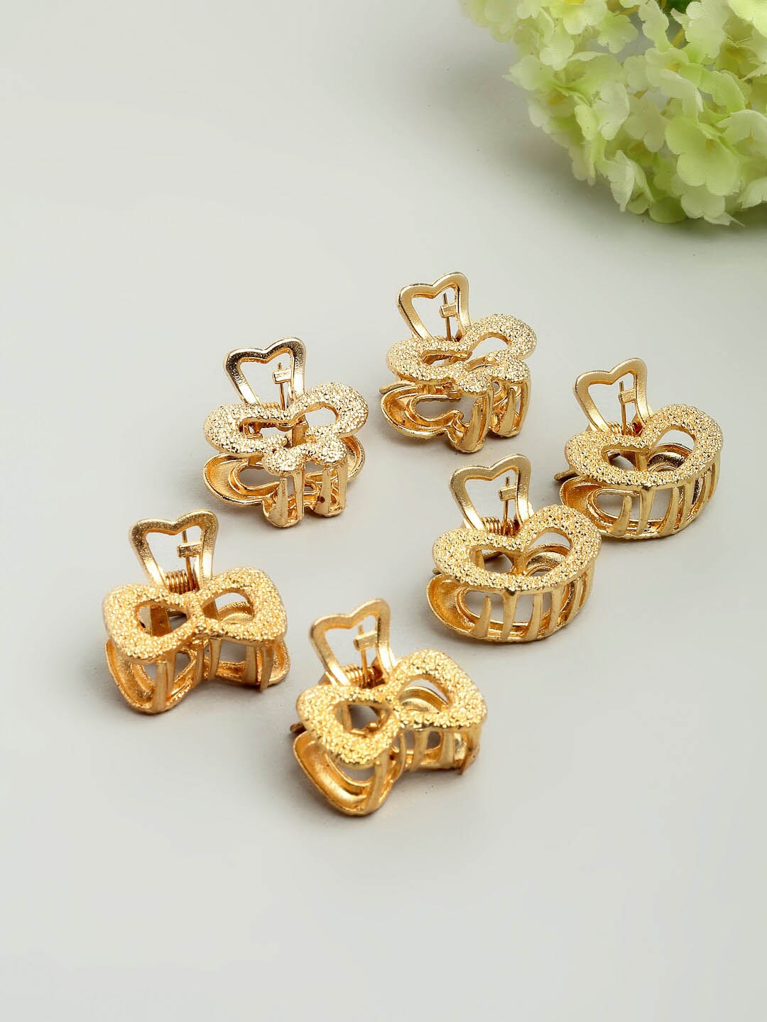 

Ferosh Women Set of 6 Gold Embellished Hair Accessory Set