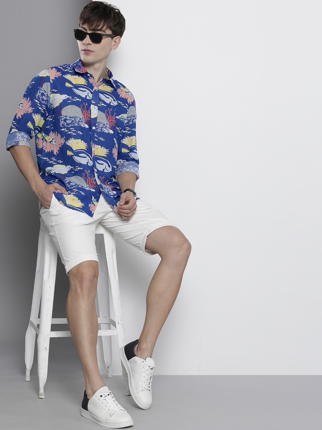 

Nautica Men Multicoloured Classic Fit Printed Casual Shirt, Multi