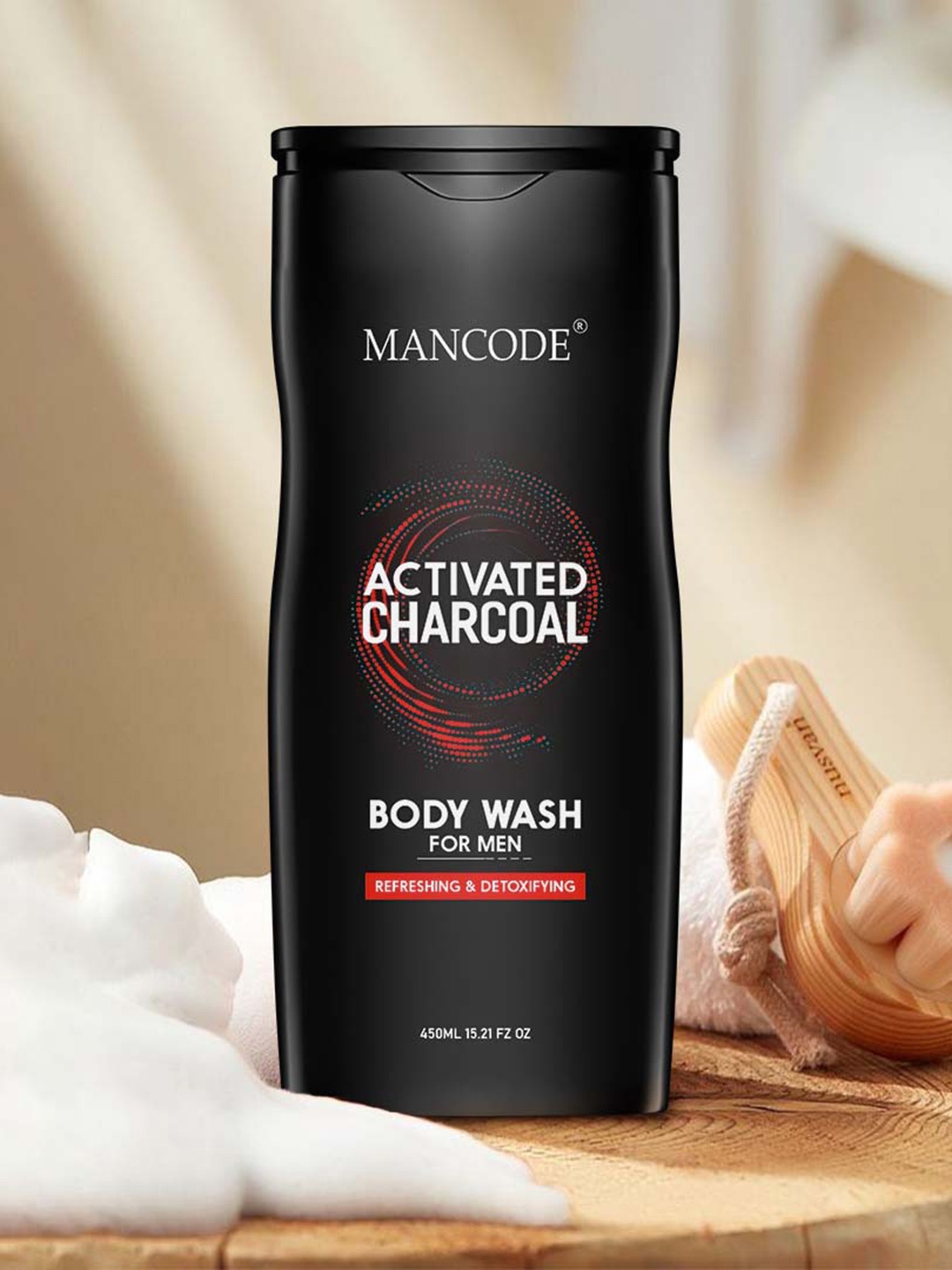 

MANCODE Activated Charcoal Body Wash - 450 ml, Black