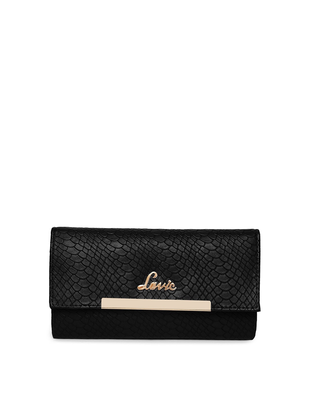 

Lavie Women Black Solid Two Fold Wallet