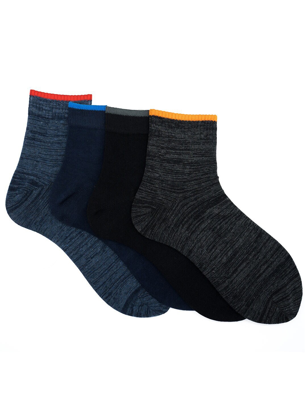 

Soxytoes Men Pack Of 4 Assorted Cotton Above Ankle-Length Socks