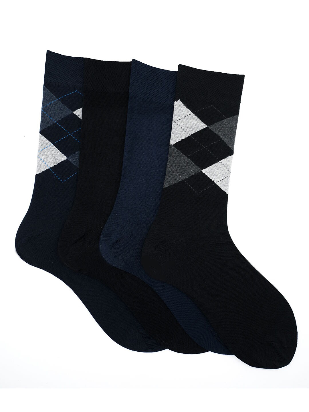 

Soxytoes Men Assorted Pack Of 4 Top Gun Gift Box Cotton Above Ankle-Length Socks