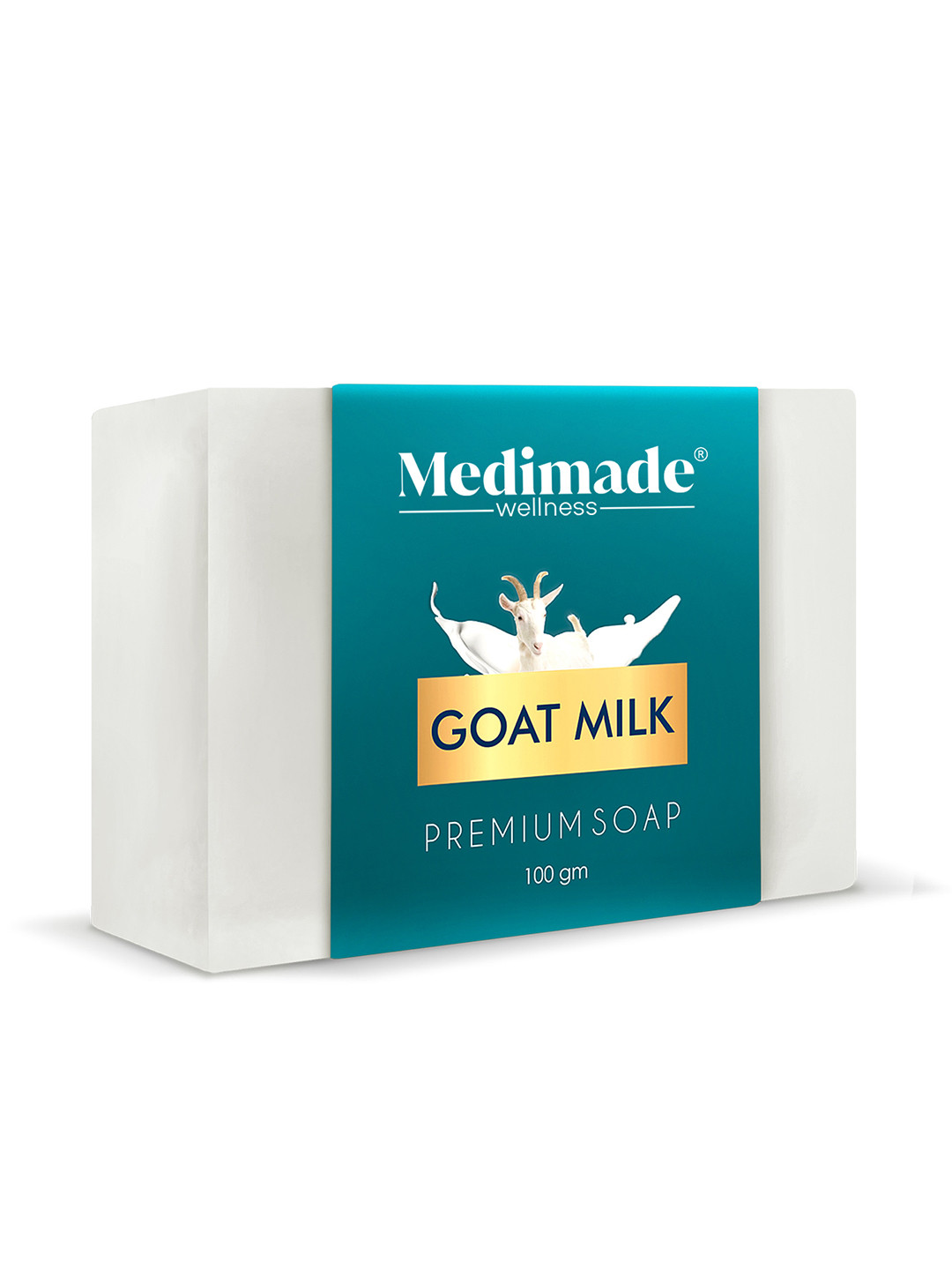 

Medimade Goat Milk Anti Aging Premium Handmade Bathing Soap - 100 g, Off white