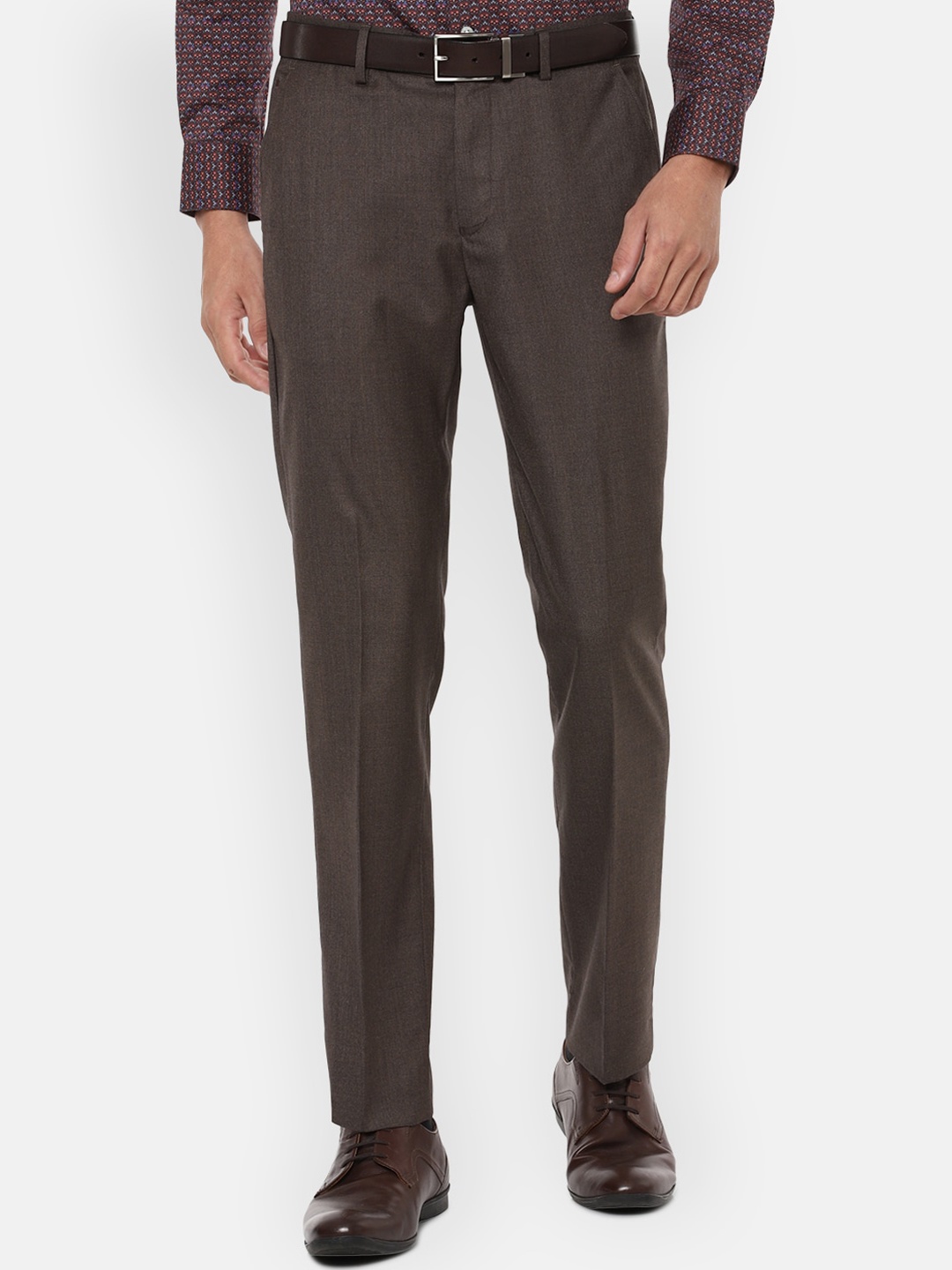 

Louis Philippe Men Brown Slim Fit Formal Trousers