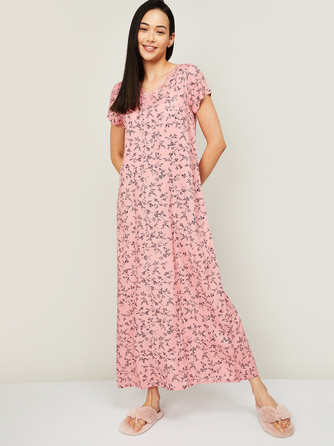 

Ginger by Lifestyle Pink Printed Nightdress
