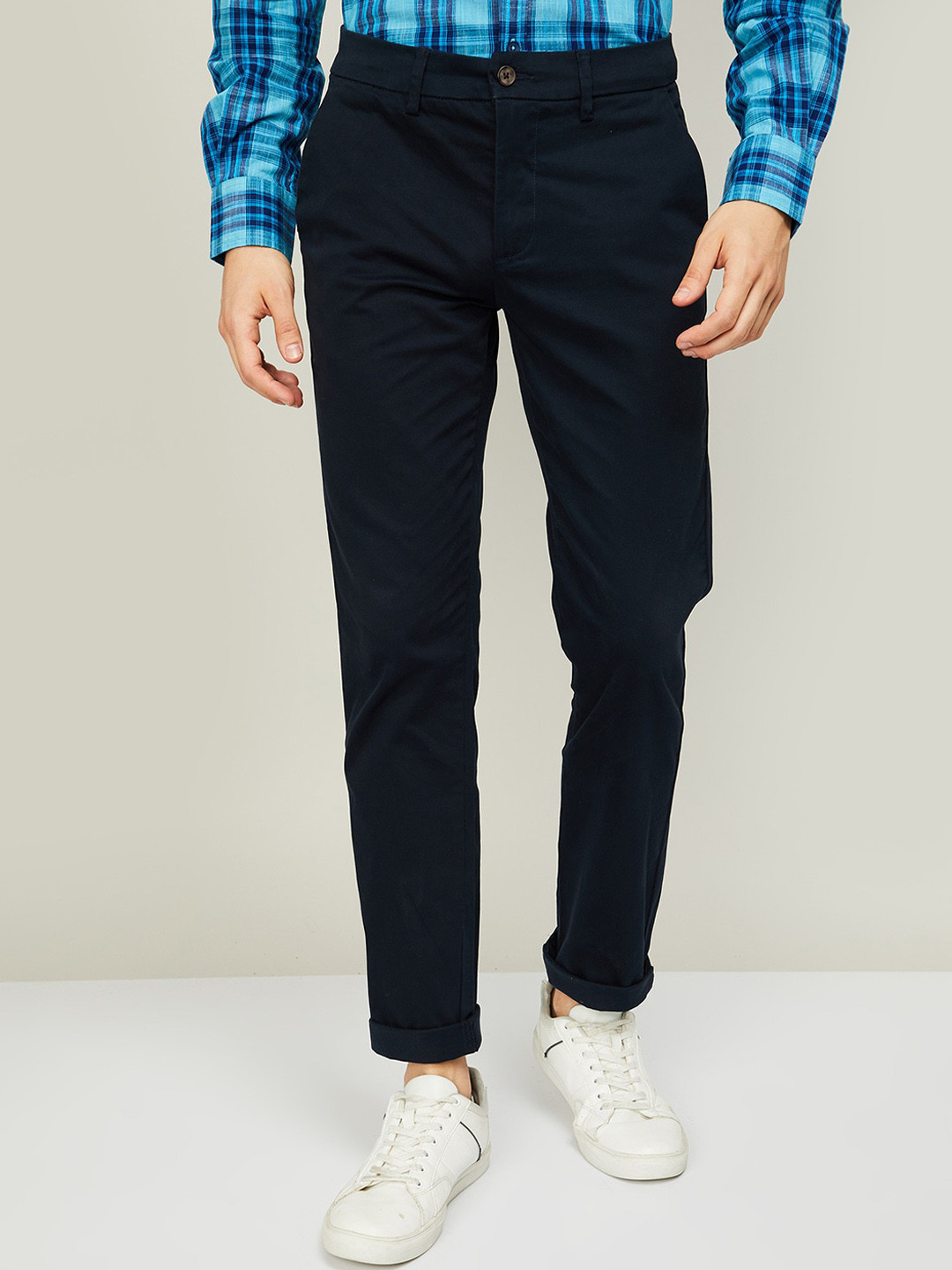 

CODE by Lifestyle Men Navy Blue Trousers