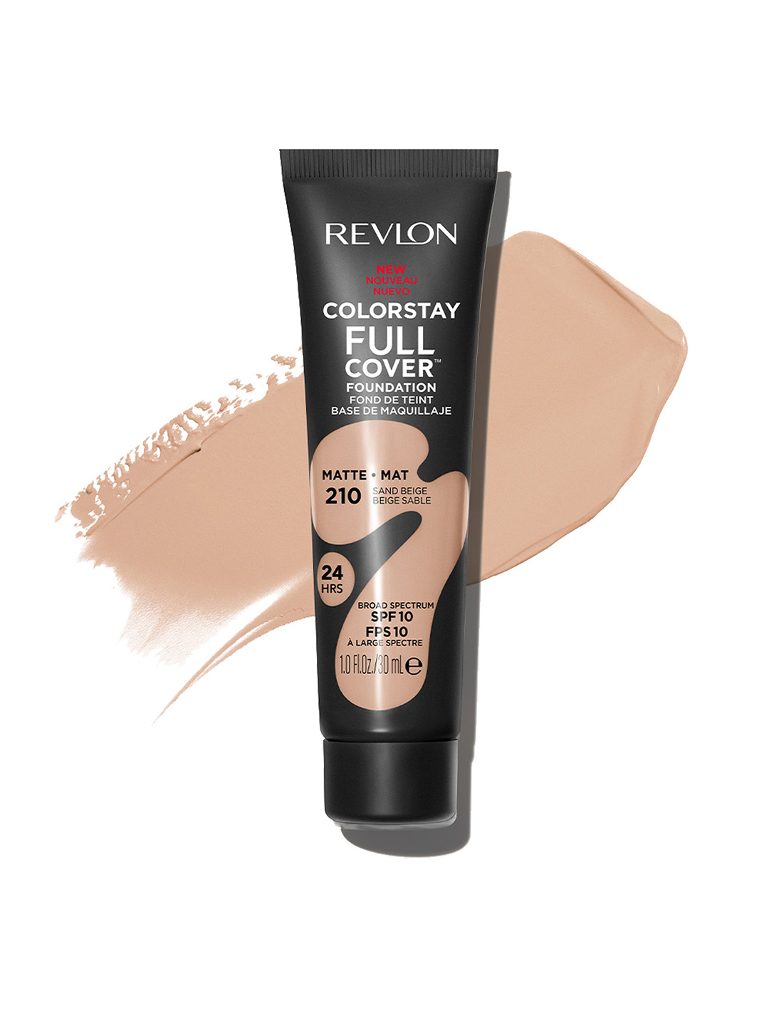 

Revlon Colorstay Full Cover SPF 10 Foundation 30 ml - Sand Beige 210, Black
