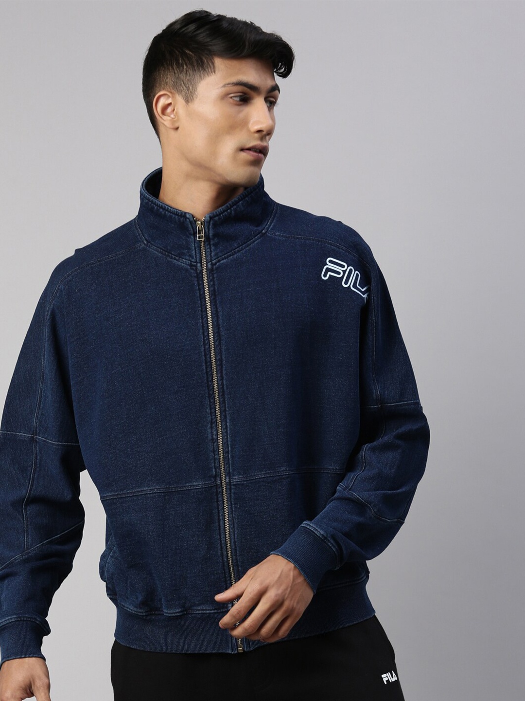 

FILA Men Navy Blue Sweatshirt